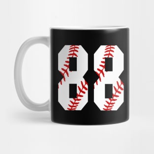 Baseball Number 88 #88 Baseball Shirt Jersey Favorite Player Biggest Fan Mug